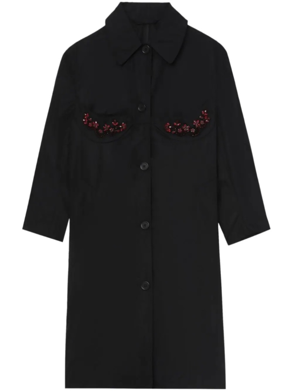 Like New Simone Rocha Embellished Single-breasted Coat UK6-8